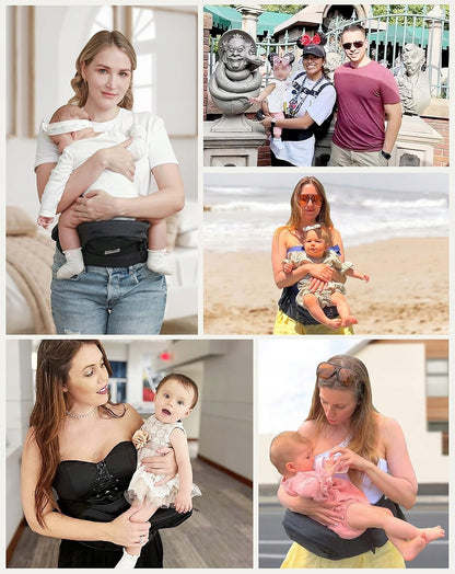 BABYMUST fotelik nosidełko biodrowe 4-30 kg do noszenia dziecka, wygodny pas biodrowy dla niemowląt