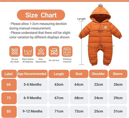 MINIZONE combinaison d'hiver avec capuche 80