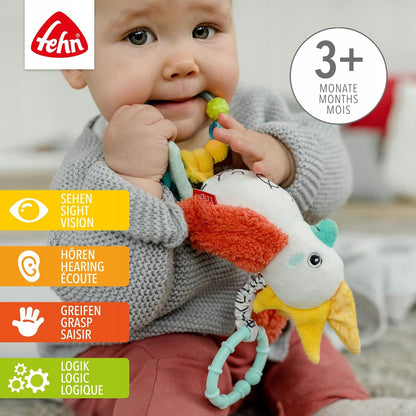 FEHN Dobabydoo sensorische kinderwagenhanger PAPEGAAI