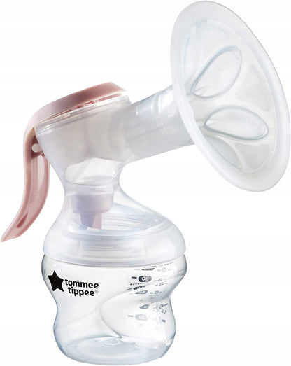 TOMMEE TIPPEE laktator ręczny MADE FOR ME, używany, ergonomiczny z butelką 150 ml i smoczkiem
