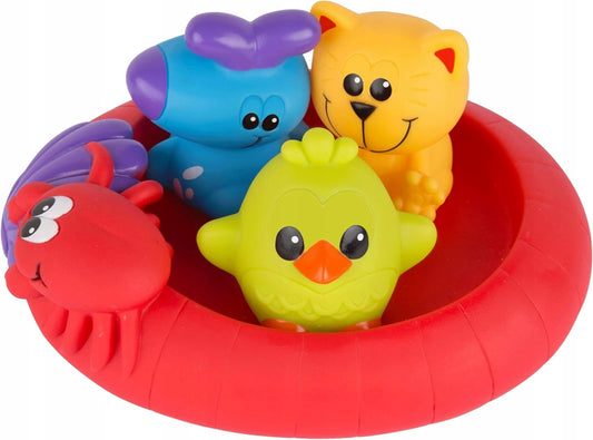 PLAYGRO Splash and Float rubberen badspeeltjes 6 m+ 4 stuks