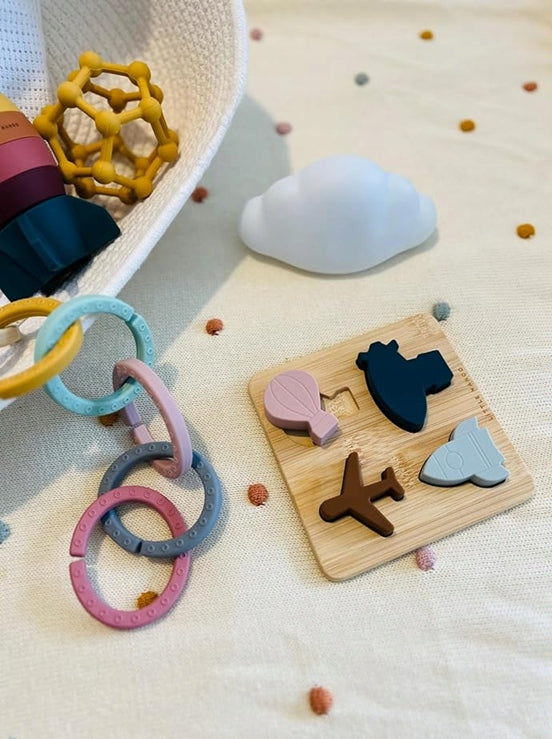 LITTLE NANOO siliconen sensorisch speelgoed set 18 stuks 6 m+