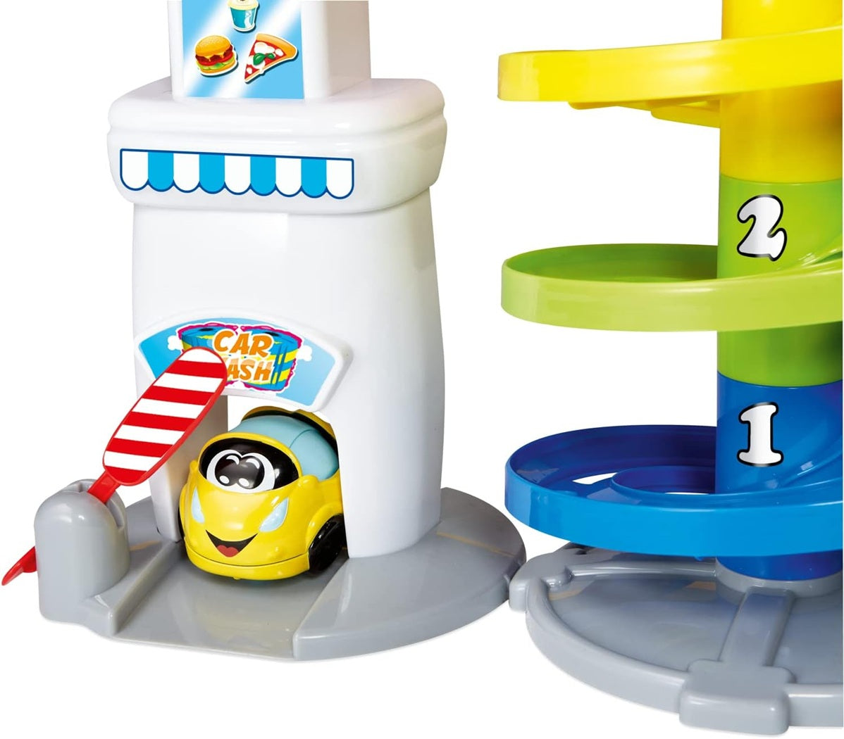 CHICCO többszintes parkoló 37 cm + Turbo Ball autó