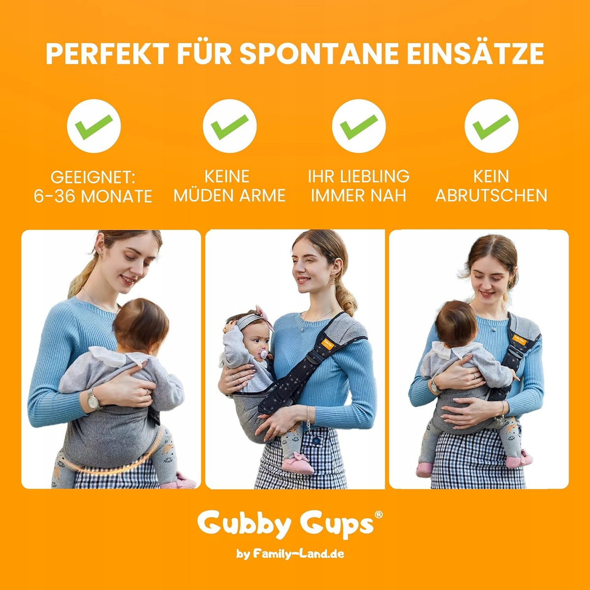 GUBBY GUPS marsupiu PAS eșarfă până la 15kg