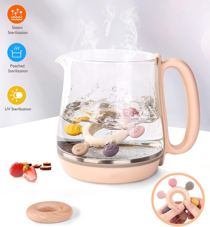 AKOLIK siliconen-houten masserende bijtring 10,8 cm 3 m+