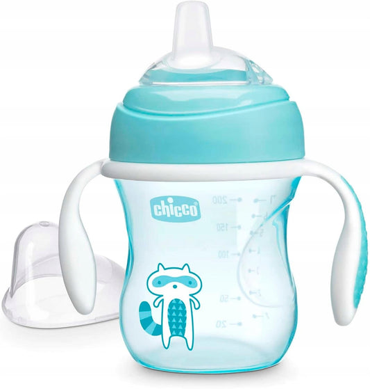 CHICCO Ποτηράκι Μεταβατικό με στόμιο και λαβές 200 ml 4 μηνών+