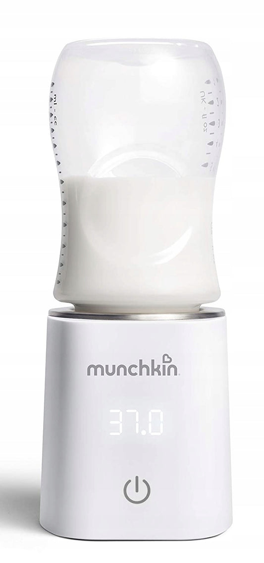 MUNCHKIN 37° cyfrowy podgrzewacz do butelek biały, cyfrowy podgrzewacz do mleka 37°C