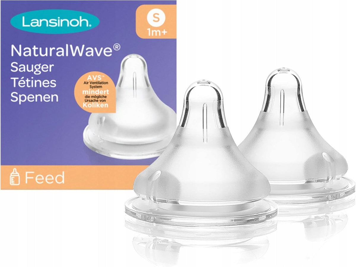 LANSINOH NaturalWave smoczki do butelki 1m+ S "N