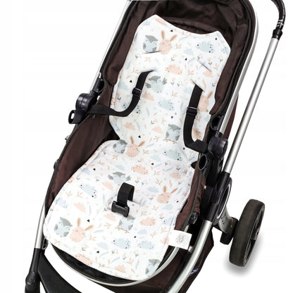 TOTSY BABY uniwersalna wkładka do wózków spacerowych do spacerówki, wzór króliczki i chmurki