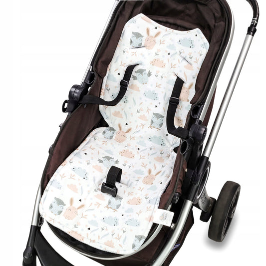 TOTSY BABY uniwersalna wkładka do wózków spacerowych do spacerówki, wzór króliczki i chmurki