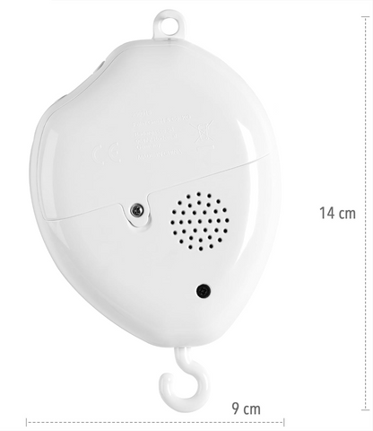 FEHN Nachtlicht mit Drehmechanismus für Babybett-Mobile + 128 MB Karte