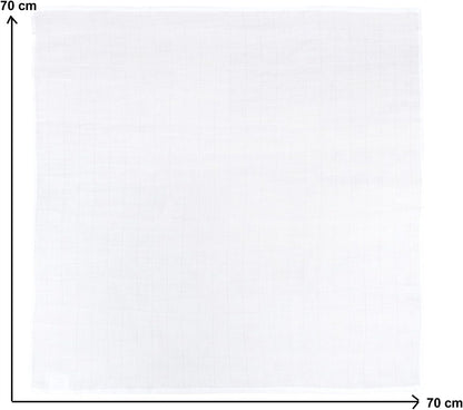 NATUREMARK pieluchy muślinowe 70cm x 70cm x9szt. białe pieluchy muślinowe 70 x 70 cm