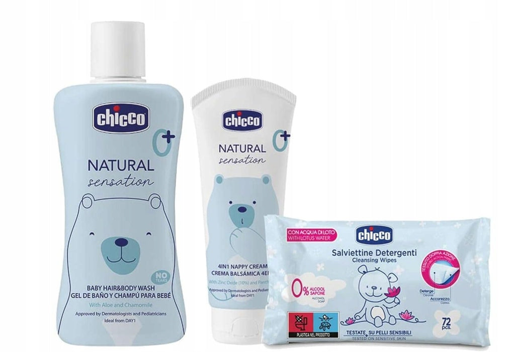 CHICCO Natural batoh na pleny a příslušenství + kosmetika