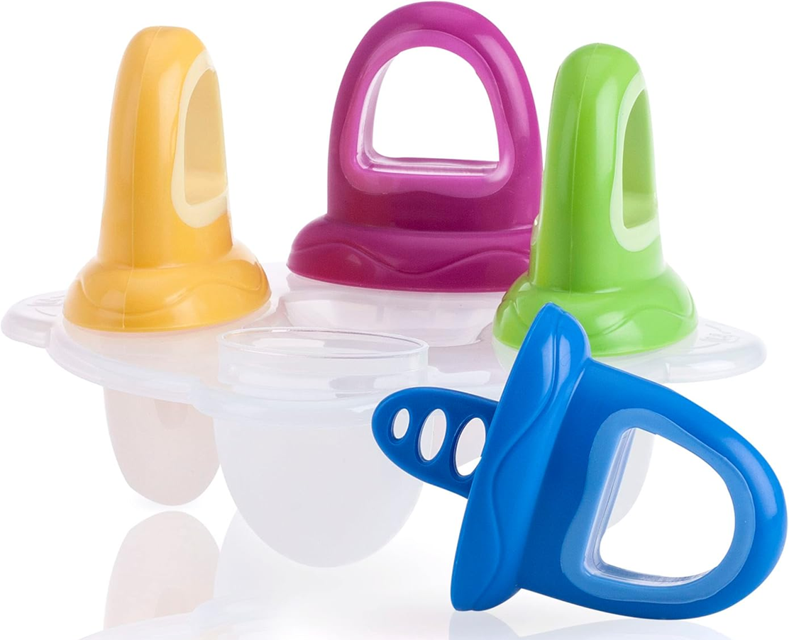NUBY ijsvorm in de vorm van een fopspeen 4 stuks + vriestray