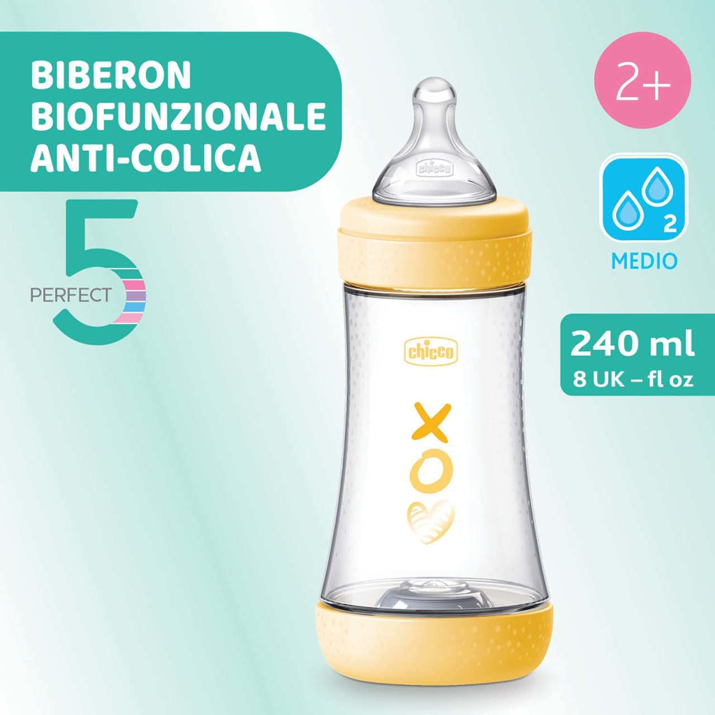 CHICCO μπιμπερό Perfect5 2 μηνών+ 240 ml