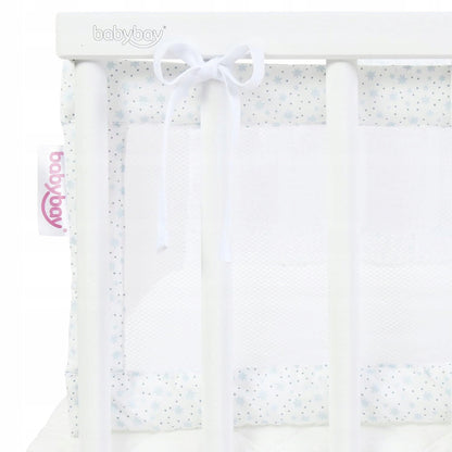 BABYBAY ochraniacz do łóżeczka 200x24, przewiewny siatkowy ochraniacz z łatwym mocowaniem do łóżeczka niemowlęcia