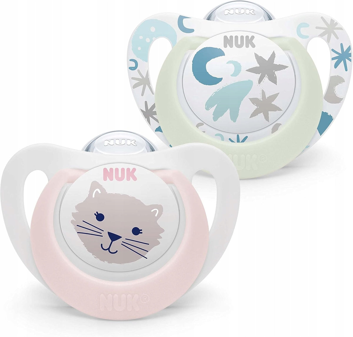 NUK STAR Dag&Nacht fopspeen x2 0-6msc