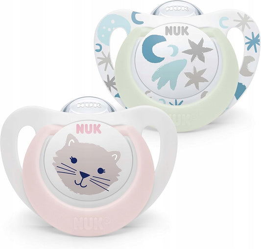 NUK STAR Day&Night succhietto calmante x2 0-6 mesi