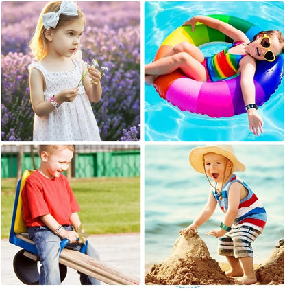 VICLOON waterdichte SOS-armbanden voor kinderen 8 stuks + stift