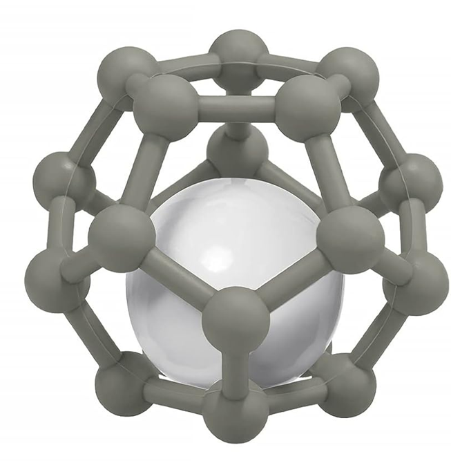 MCGMITT Teether Ball Μπάλιτσα οδοντοφυΐας σιλικόνης με κουδουνίστρα 8,5 x 10 εκ.