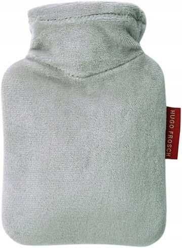 HUGO FROSCH mini waterkruik 0,2 l met fluwelen hoes 10,7 x 16 cm