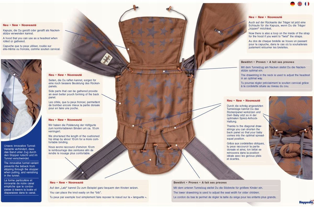 HOPPEDIZ hop-tye ergonomische Babytrage