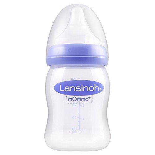 LANSINOH butelka 160 ml smoczek S, bez BPA i BPS, silikonowy smoczek, butelka do karmienia niemowląt