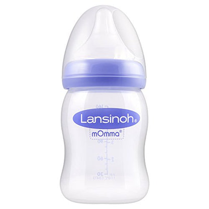 LANSINOH butelka 160 ml smoczek S, bez BPA i BPS, silikonowy smoczek, butelka do karmienia niemowląt