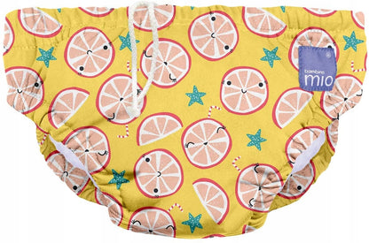 BAMBINO MIO pielucha do pływania cytrusy 2 lata+, żółta pieluszka kąpielowa w cytrynowy wzór