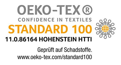 Grafika z oznaczeniem OEKO-TEX Standard 100 w galerii pokrowca Playshoes.