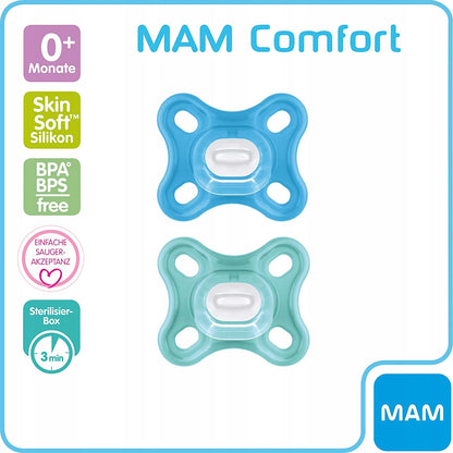 MAM COMFORT dummy prematuur pasgeborene x2 0msc+