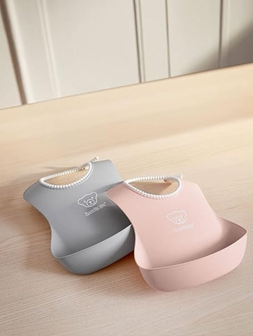 BABYBJORN bavaglino in silicone con tasca x2