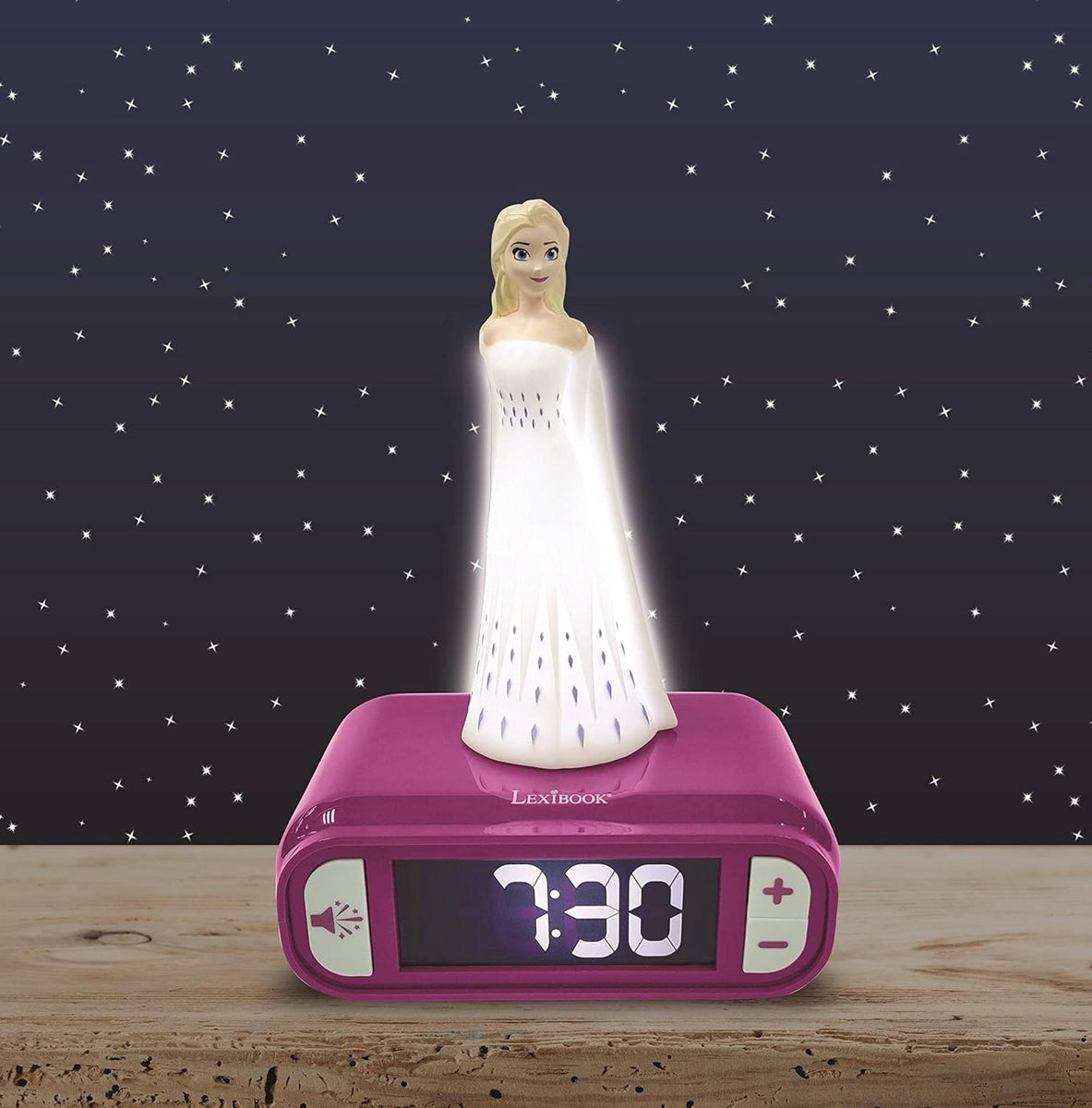 LEXIBOOK Frozen sveglia con figurina luminosa ELSA 18 cm