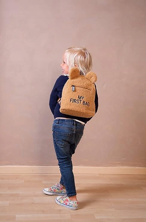 CHILDHOME My First Bag PLECAK dla dzieci miś brązowy, uroczy plecak z misiem dla dziecka