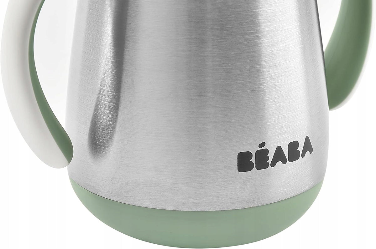BEABA Trinklernbecher mit Trinkhalm EDELSTAHL 250 ml