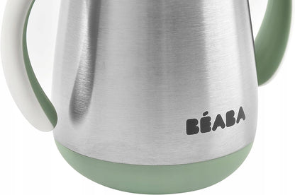 BEABA Trinklernbecher mit Trinkhalm EDELSTAHL 250 ml