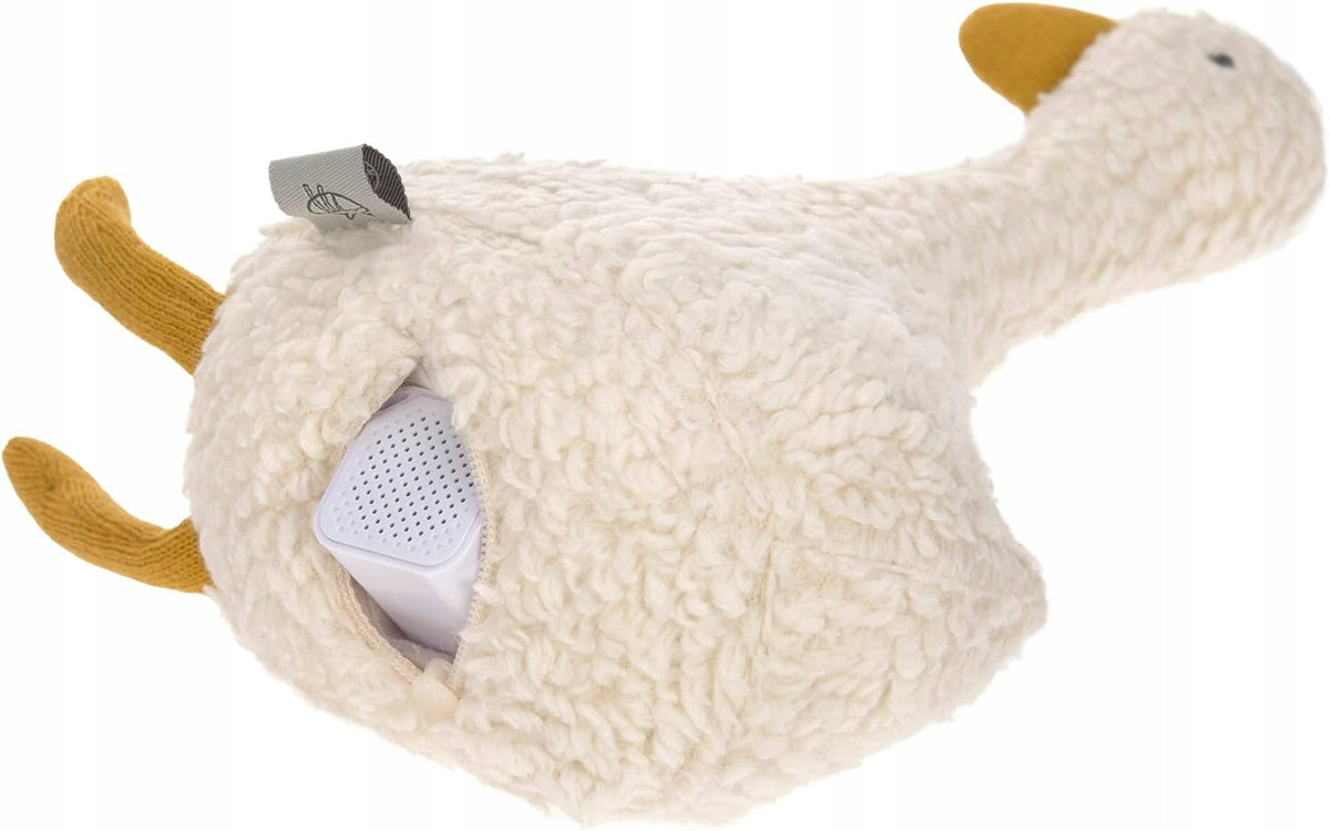 LASSIG Tiny Farmer Gans digitale muziekdoosknuffel met Bluetooth-luidspreker, 22 cm