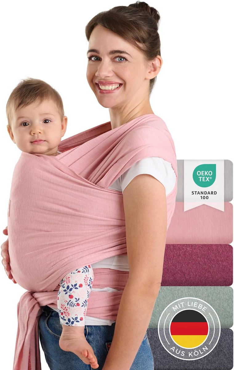 LALENI rekbare draagdoek voor het dragen van een baby tot 15kg