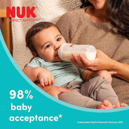 NUK Perfect Match smoczek M średni przepływ 3 m+ x2, baby acceptance 98%, karmienie niemowlęcia