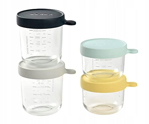 BEABAglass food containerscapacity 2x150 ml, 2x250 mlCan be washed by hand or in the dishwasher. It can also