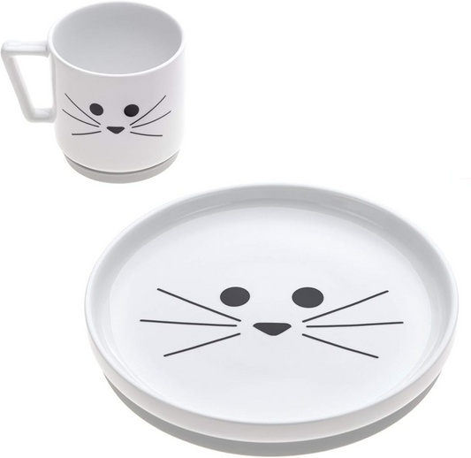LASSIG Little Chums súprava porcelánového riadu – tanier a hrnček