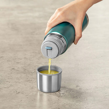 REER Colour termos ze stali nierdzewnej 450 ml zielony, termos do gorących i zimnych napojów BPA i PVC free