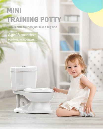 ADOVEL nocnik Moja Pierwsza Toaleta DŹWIĘK, mini toaleta treningowa dla dzieci 18msc+, do 23 kg