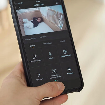 BEABA Zen Premium niania elektroniczna kamera 360° Full HD aplikacja