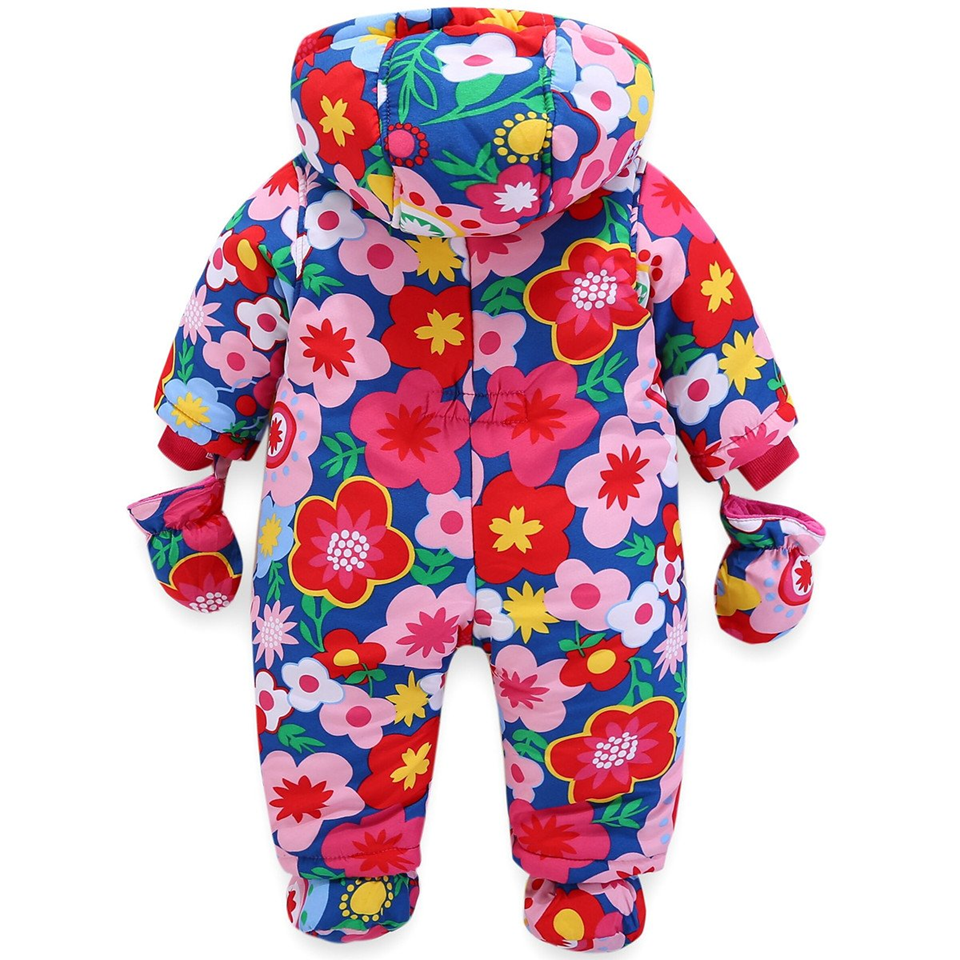 JIAMY mono de invierno con capucha 18-24 meses + guantes y botines para bebés