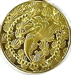 BRADOC Hada de los Dientes moneda metálica dorada para poner bajo la almohada 4 cm SIRENA