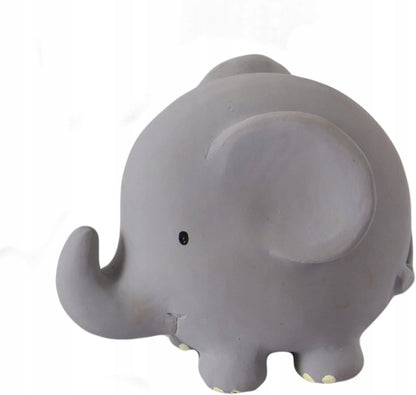 TIKIRI massaggiagengive in gomma e giocattolo da bagno con sonaglio 9 x 11,5 cm ELEFANTE