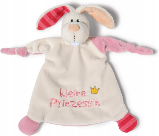 NICI komforter Mała Księżniczka 25 x 25 cm, beżowo-różowa przytulanka króliczek dla dzieci 0+