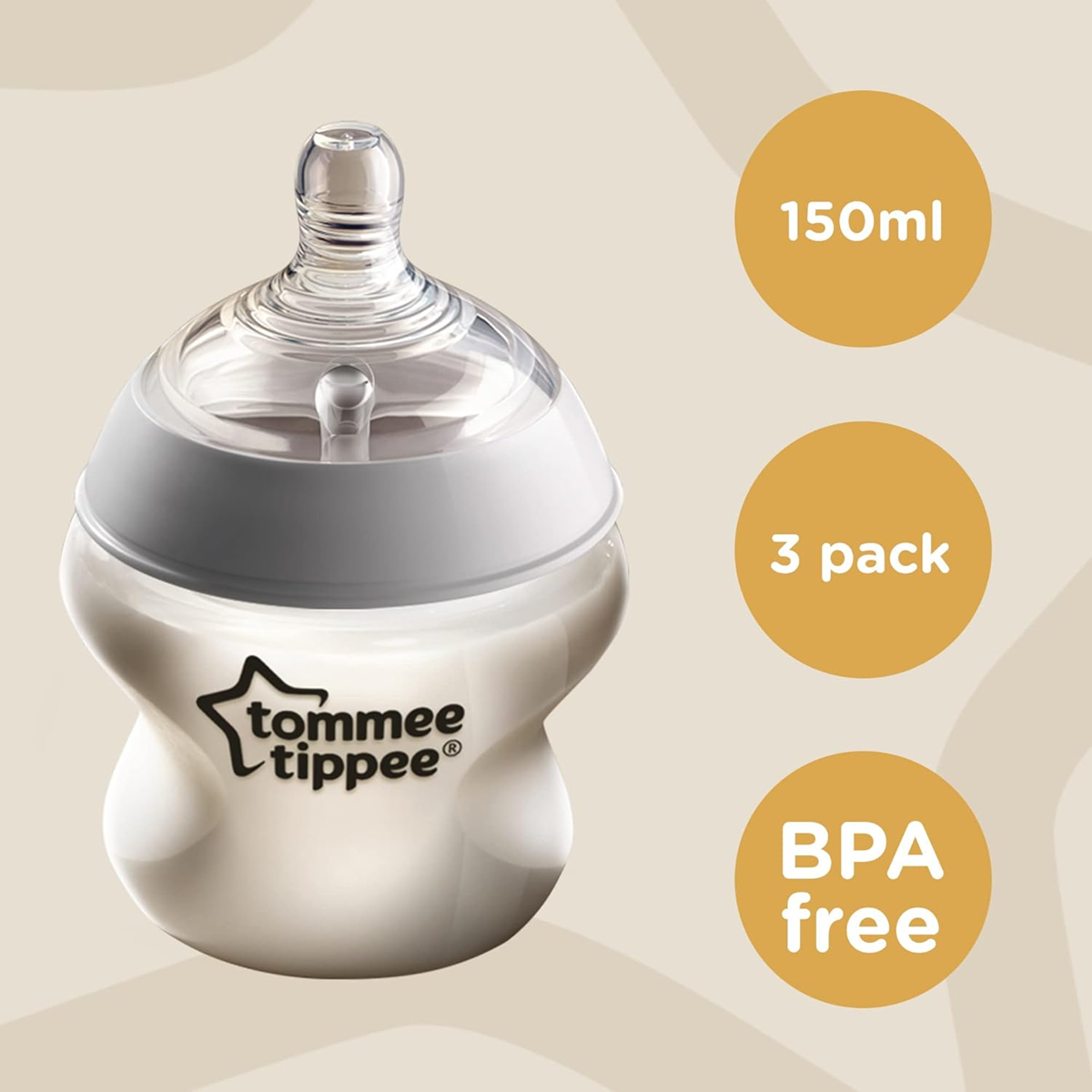 TOMMEE TIPPEE lot de biberons Closer to Nature 3x 150ml