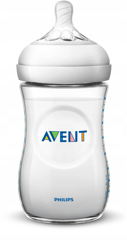 PHILIPS AVENT zestaw 4 butelki, smoczek, szczotka – butelka Natural 260 ml dla noworodków